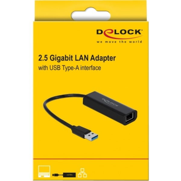 DeLOCK USB 3.2 Gen 1 Adapter, USB-A Stecker > RJ-45 Buchse - DeLOCK - vue 2