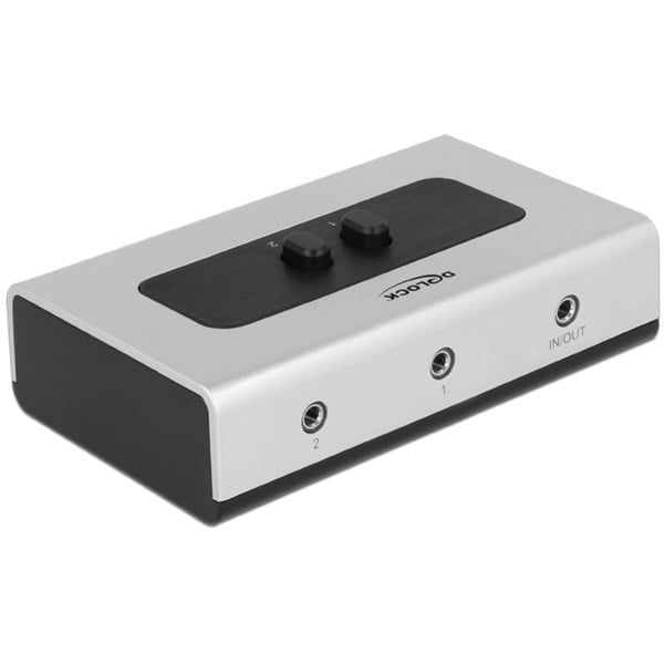 DeLOCK Umschalter jack 3,5mm 2 Port manuell bidirektional, Switch - DeLOCK