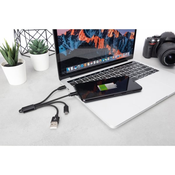 Digitus 3-in-1 câble de charge, USB-A 2.0 > Lightning + USB-C + Micro-USB - Digitus - vue 3