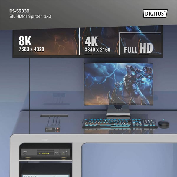 Digitus 8K HDMI Splitter, 1x2 - Digitus - vue 9