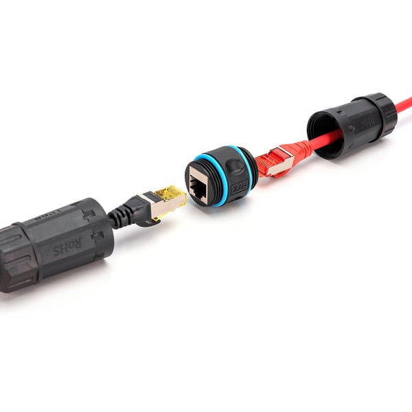 Digitus CAT.6A Außenanschluss-Kupplung, IP68, RJ-45 - Digitus - vue 7