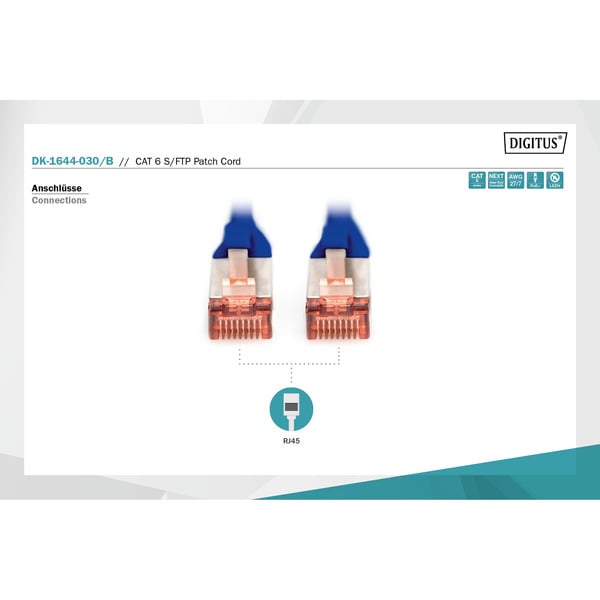 Digitus Patchkabel CAT 6 S/FTP 3m - Digitus - vue 3
