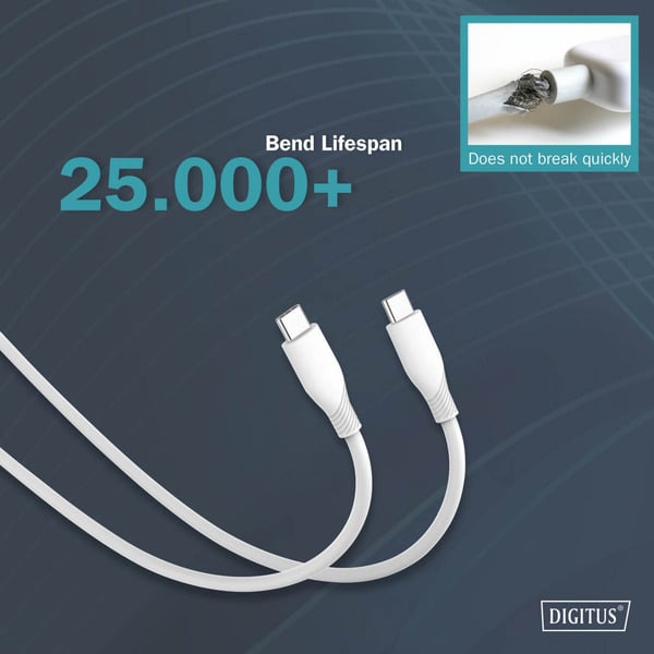 Digitus USB 2.0 Silikon-Anschlusskabel USB-C > USB-C - Digitus - vue 11