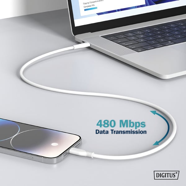 Digitus USB 2.0 Silikon-câble USB-A > Lightning, MFI zertifiziert - Digitus - vue 10