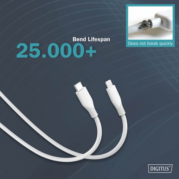 Digitus USB 2.0 Silikon-câble USB-C > Lightning, MFI zertifiziert - Digitus - vue 5