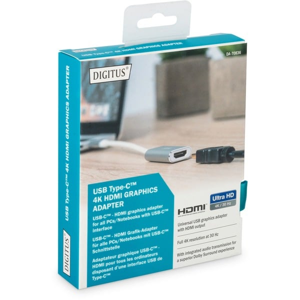 Digitus USB Adapter, USB-C Stecker > HDMI 4K Buchse - Digitus - vue 5