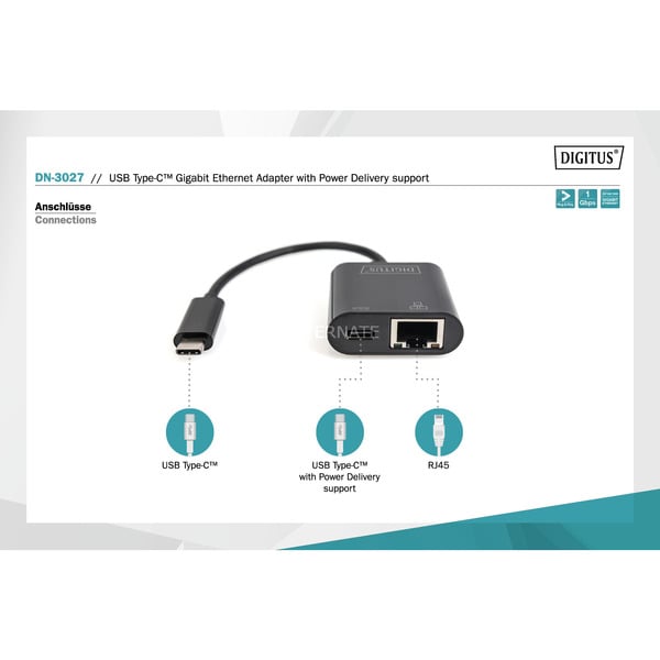 € 22,93 Digitus USB Type-C Gigabit Ethernet Adapter - Digitus - vue 5