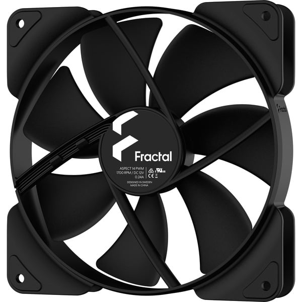 Fractal Design Aspect 14 PWM Black, Gehäuselüfter - Fractal Design - vue 2