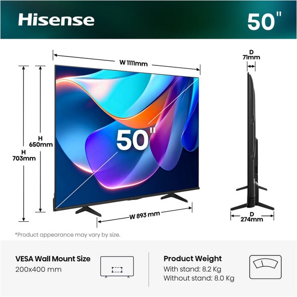 Hisense 50A6S, LED-Fernseher - Hisense - vue 8