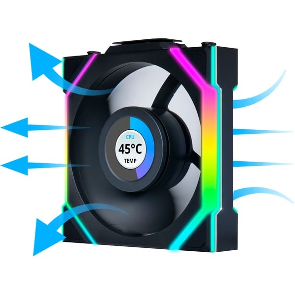 Lian Li UNI FAN SL120 LCD Wireless, Gehäuselüfter - Lian Li - vue 8