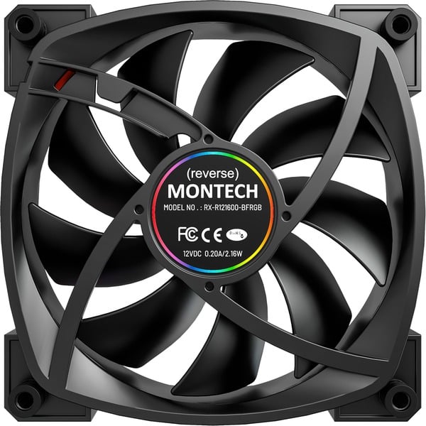 Montech RX120 PWM 120x120x25, Gehäuselüfter - Montech - vue 4