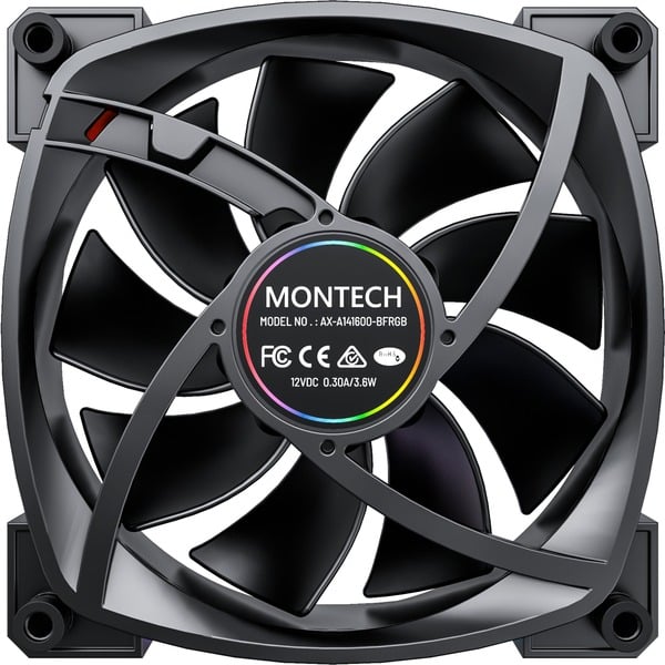 Montech RX140 PWM 140x140x25, Gehäuselüfter - Montech - vue 4