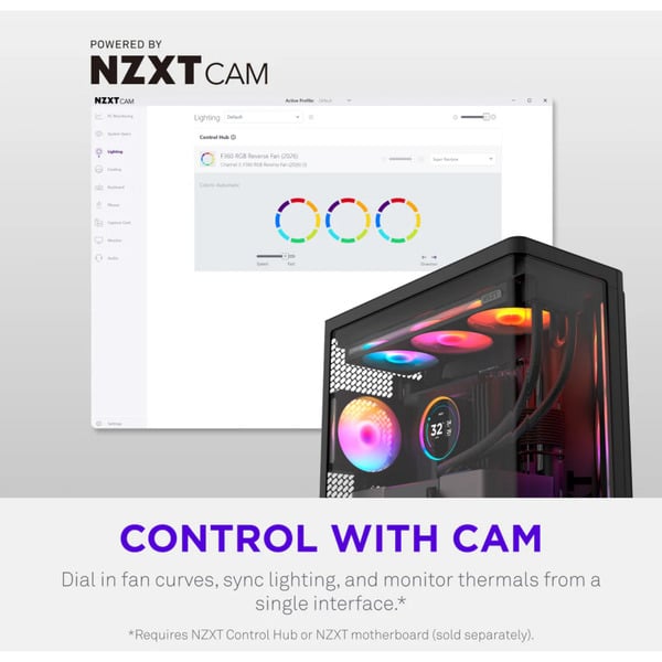 NZXT F420 RGB, Gehäuselüfter - NZXT - vue 8