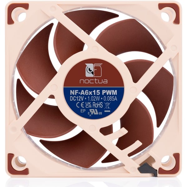 Noctua NF-A6x15 PWM, Gehäuselüfter - Noctua - vue 2