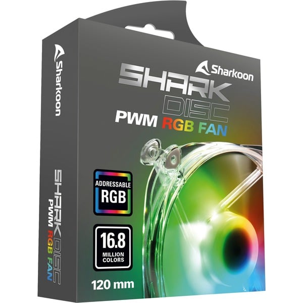 Sharkoon SHARK Disc PWM RGB Fan, Gehäuselüfter - Sharkoon - vue 6