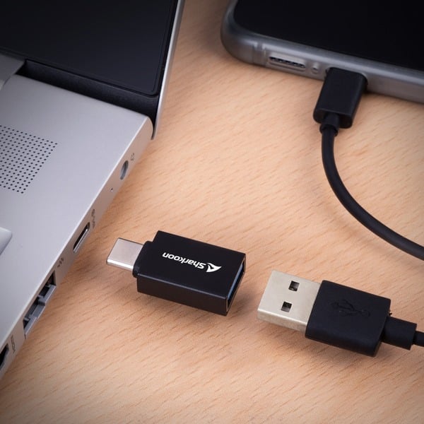 Sharkoon USB 3.2 Gen 1 Adapter OfficePal, USB-A > USB-C / USB-C > USB-A - Sharkoon - vue 5