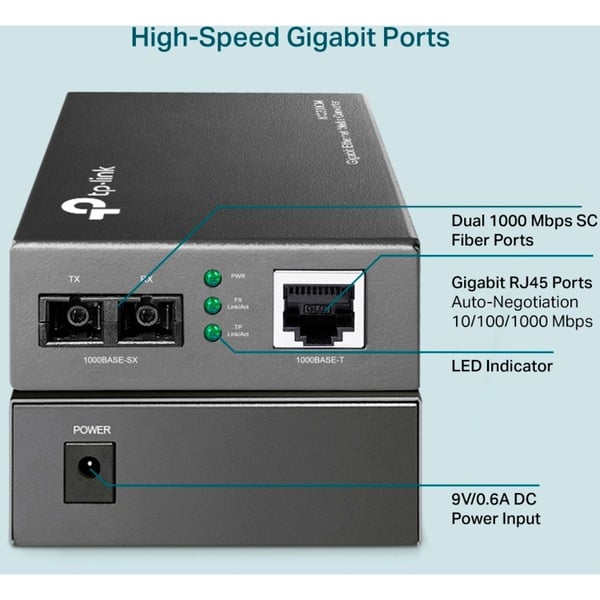 TP-Link MC200CM, Konverter - TP-Link - vue 3