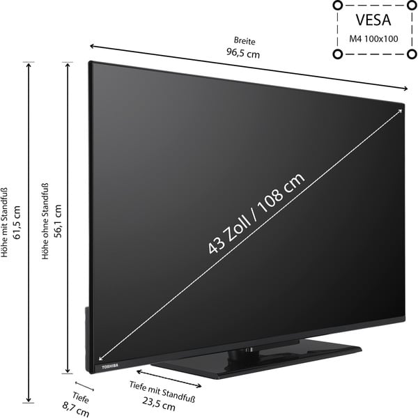 Toshiba 43UV3463DAW, LED-Fernseher - Toshiba - vue 2