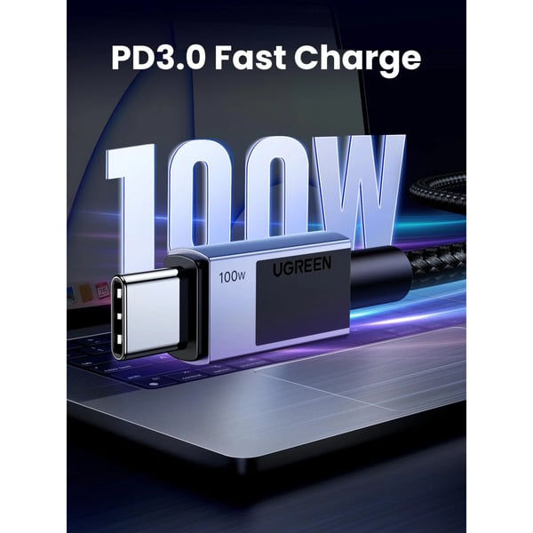 (€ 3,08 / 1 m) UGREEN 100W PD 3.0 USB-C auf USB-C Schnellcâble de charge - UGREEN - vue 2