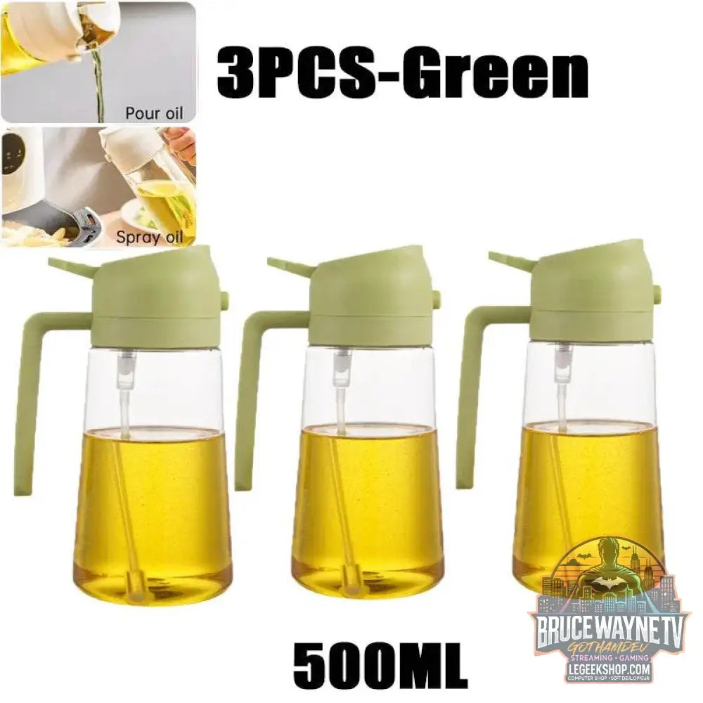 🥗 Bouteille de Pulvérisation d’Huile 2-en-1 | Distributeur & Spray pour Cuisine, BBQ & Pique-Nique 🌿🔥 - Legeekshop