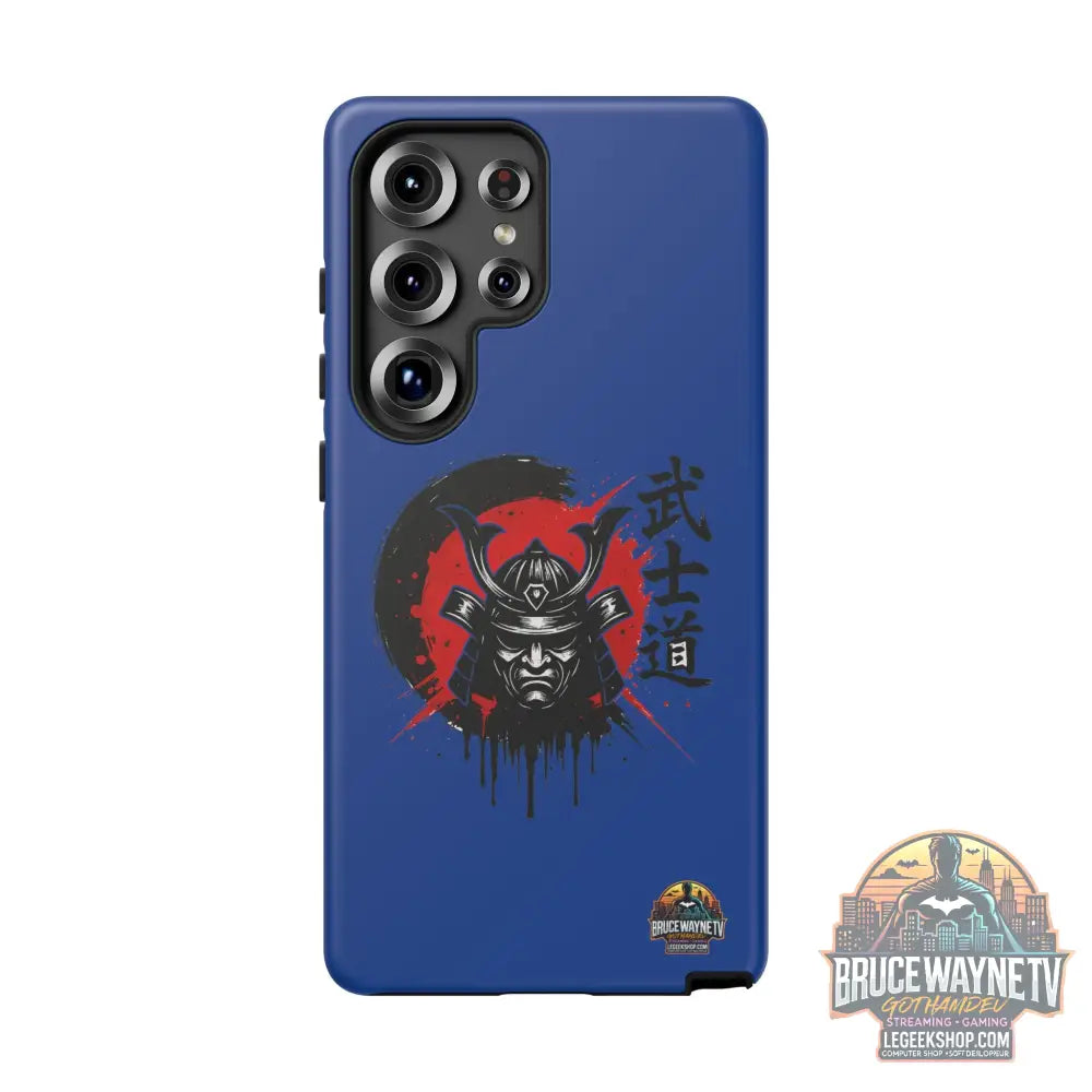 📱 samurai phone case Bleue foncé – coque renforcée Pixel & Galaxy 📱 - Samsung Galaxy S25 Ultra / Matte - Phone Case