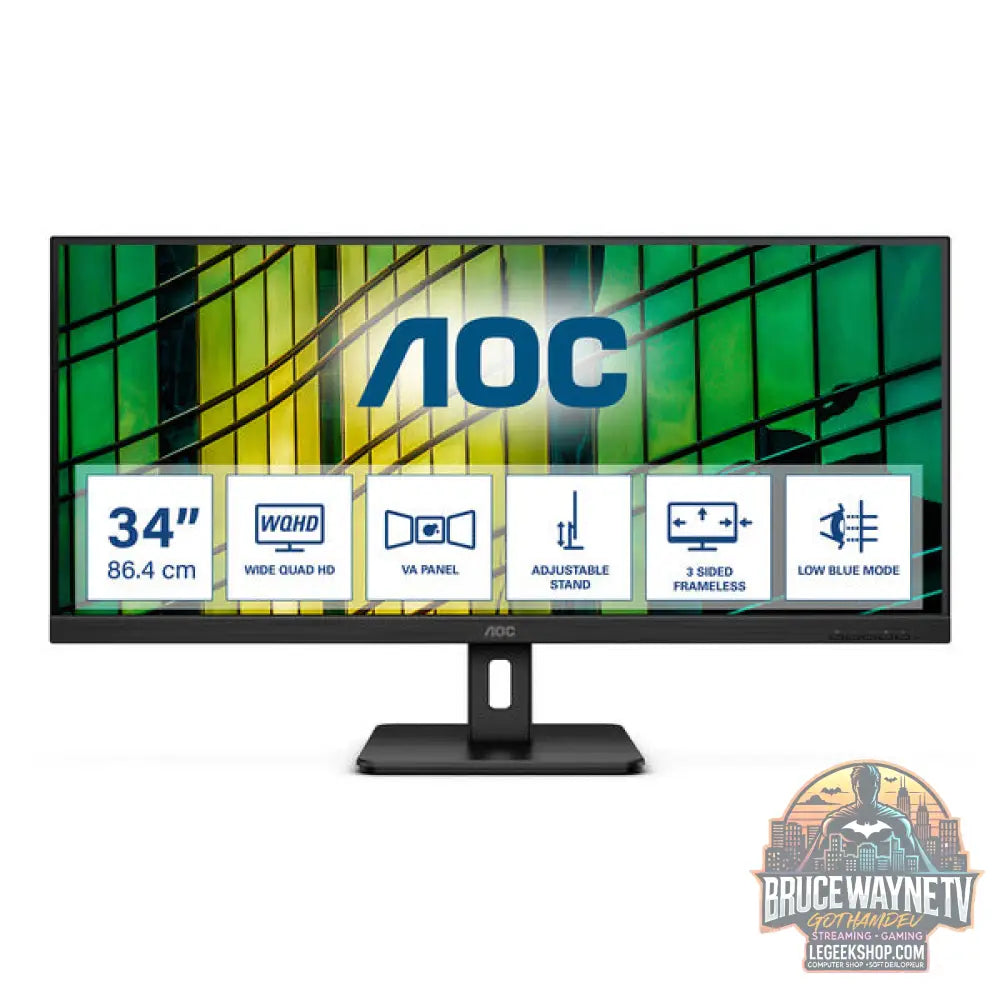 AOC U34E2M 34" QHD/WQHD VA 100 Hz - AOC - vue 2