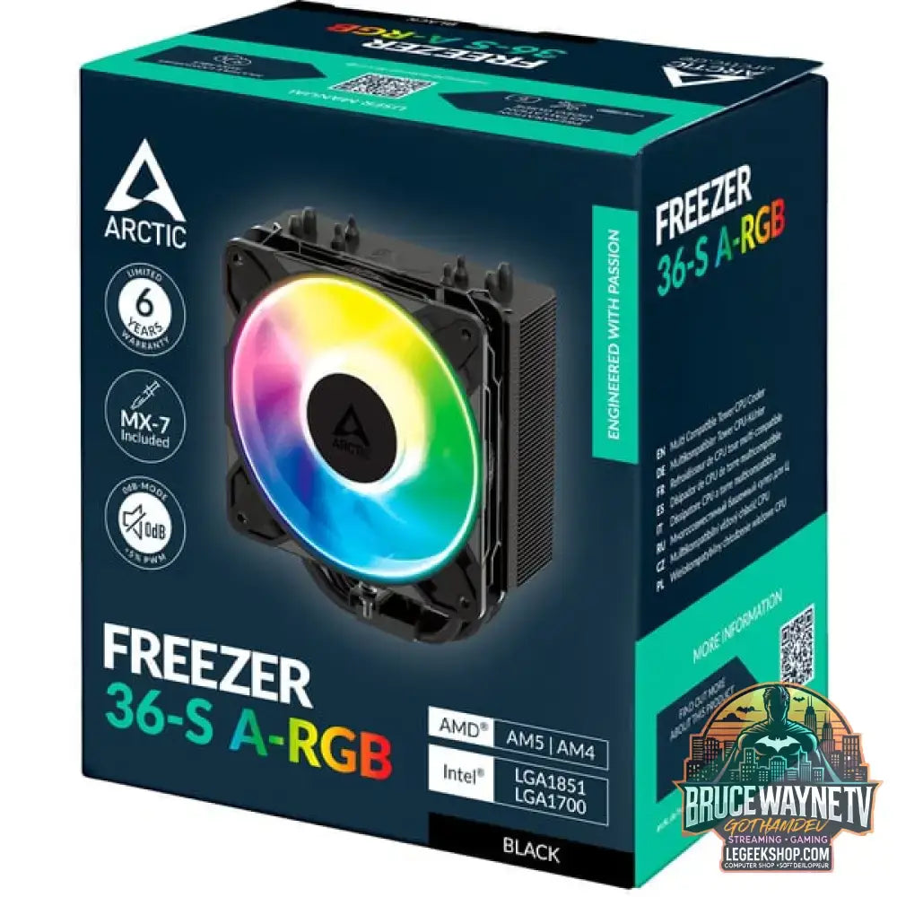 ARCTIC Freezer 36-S A-RGB Black, CPU-Kühler schwarz, 120 mm - ARCTIC - vue 7