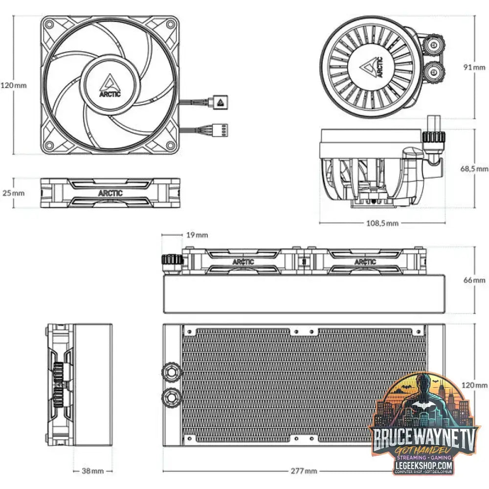 ARCTIC Liquid Freezer III Pro 240, Wasserkühlung schwarz - ARCTIC - vue 7