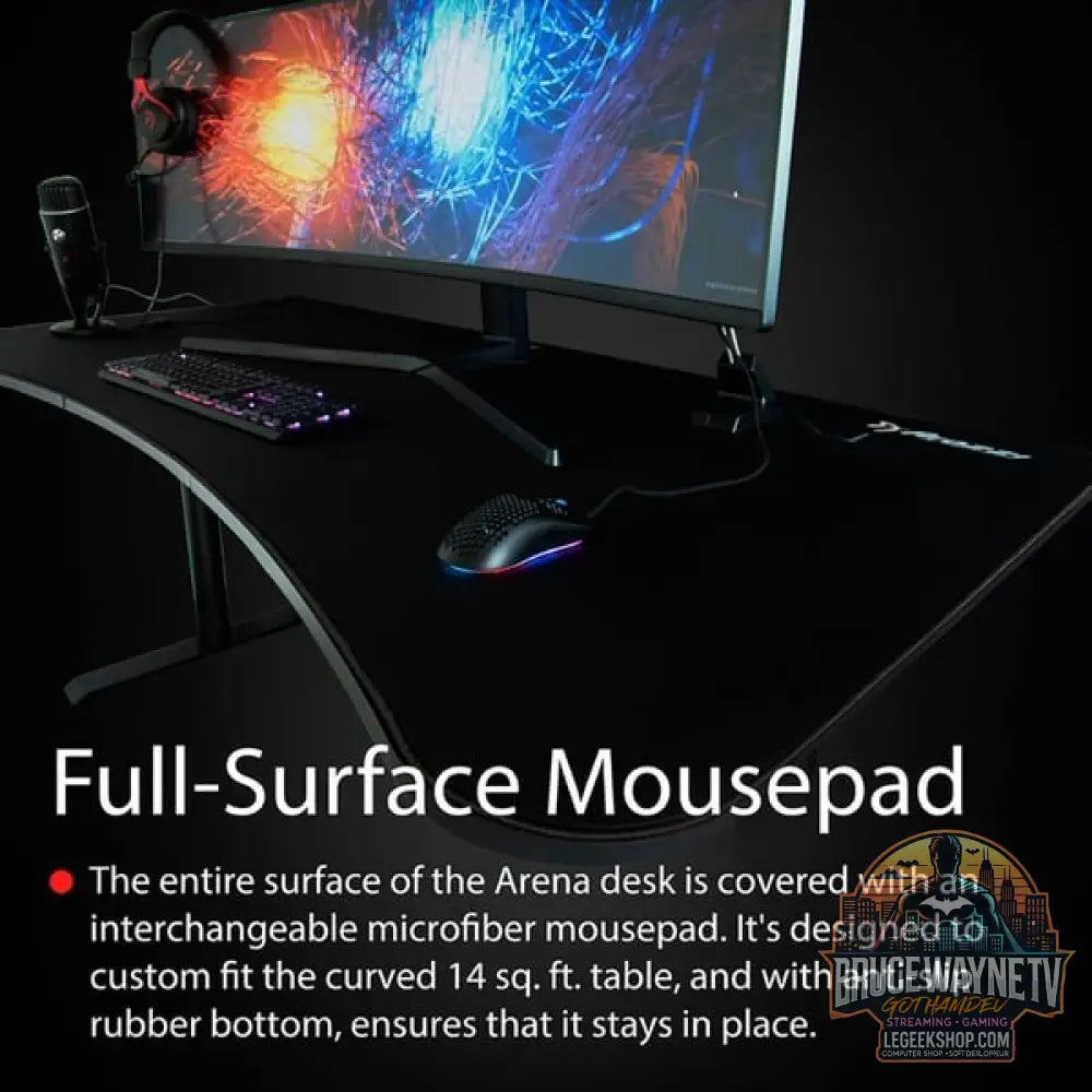 Arozzi Arena Gaming-Tisch, Pure Black - Arozzi - vue 6