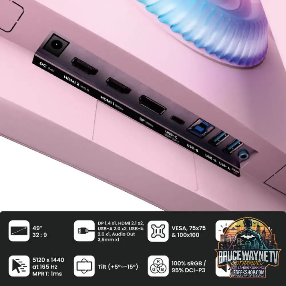 Arozzi Nova 49TUW165 49" QHD/WQHD VA 165 Hz - Arozzi - vue 4