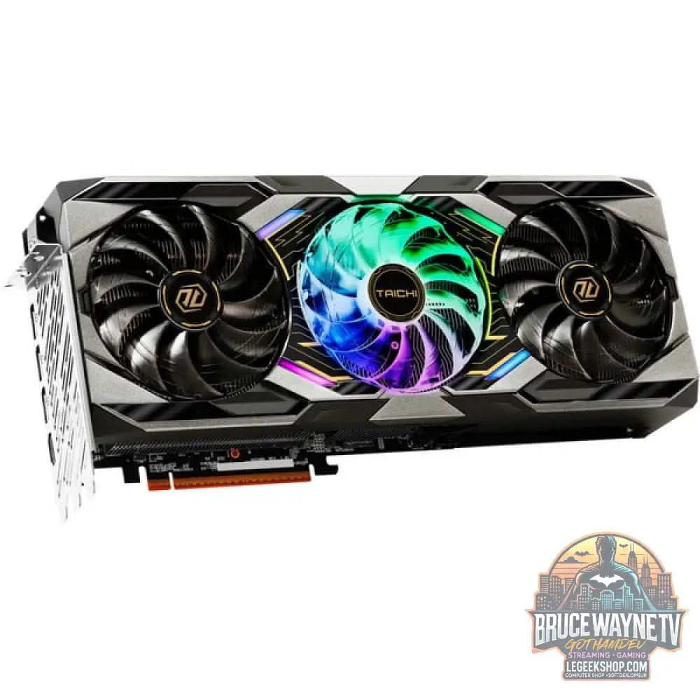 ASRock Radeon RX 9070 XT Taichi OC 16GB, carte graphique noir, RDNA4, GDDR6, 3x DisplayPort, 1x HDMI 2.1 - ASRock - vue 3