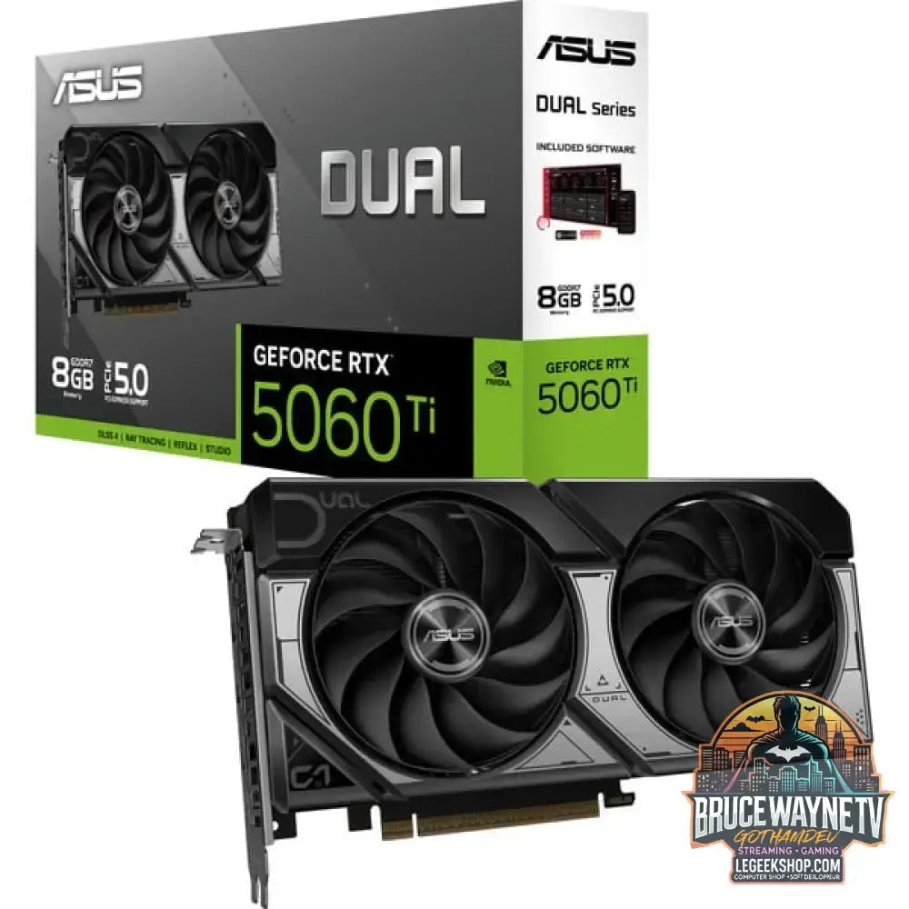 ASUS GeForce RTX 5060 Ti DUAL 8GB, carte graphique DLSS 4, 3x DisplayPort, 1x HDMI 2.1 - ASUS