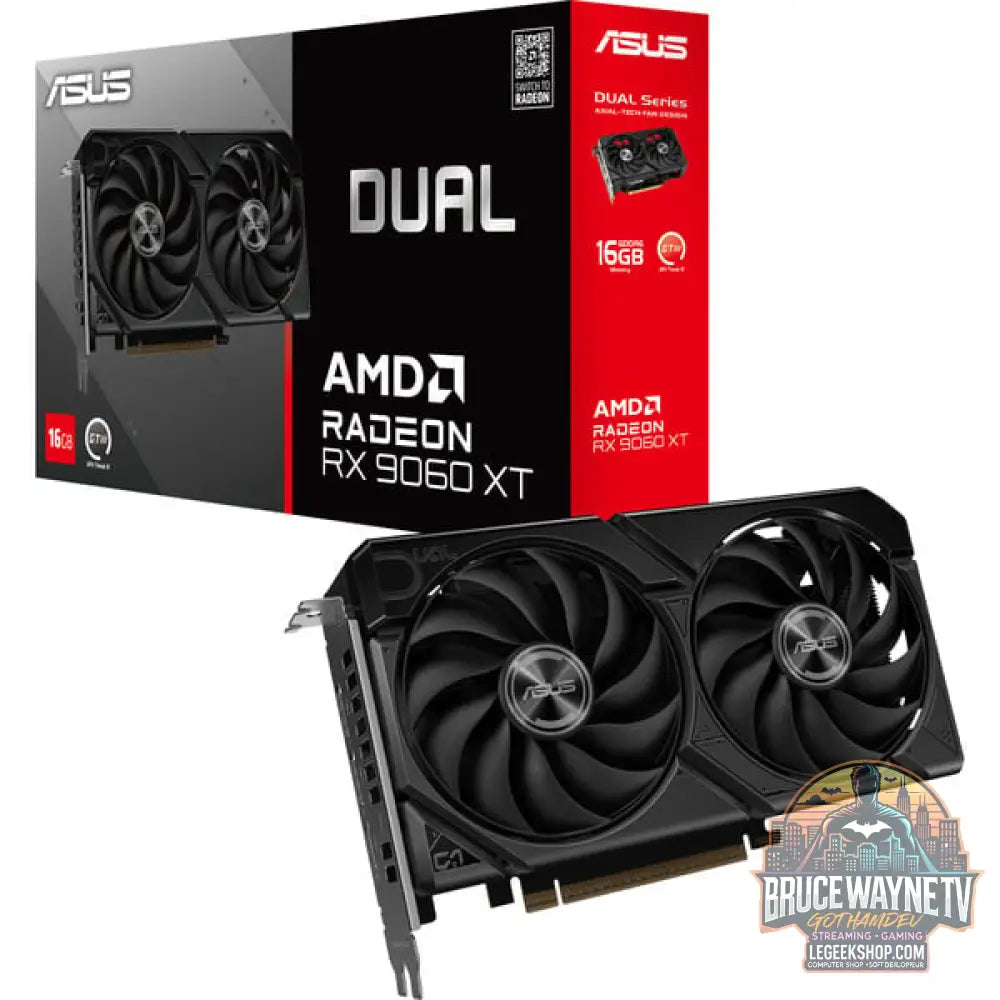 ASUS Radeon RX 9060 XT DUAL 16GB, carte graphique noir - ASUS