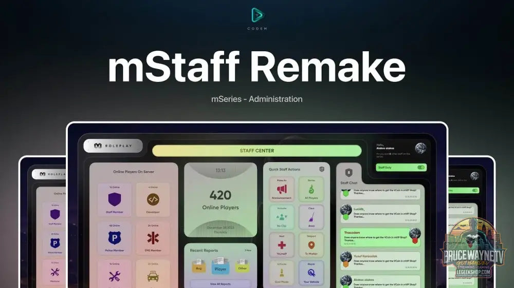 ⚙️ mStaff Remake Open Source — panel admin, photo principale LeGeekShop