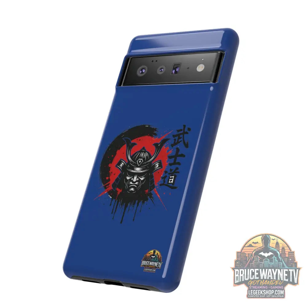 📱 samurai phone case Bleue foncé – coque renforcée Pixel & Galaxy 📱 - Phone Case