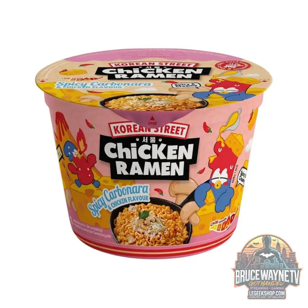 Bol de ramen coréen au poulet de rue Carbonara épicée nouilles épicées au goût de carbonara 106 g (pack de 12) - Snacks