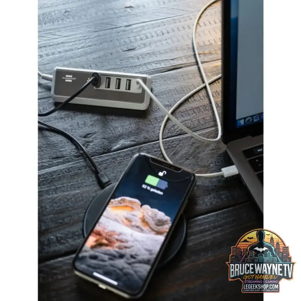 Brennenstuhl estilo USB-Multiladegerät weiß/edelstahl, 5x USB, PD 20 Watt - Stromquelle: Steckdose - vue 9