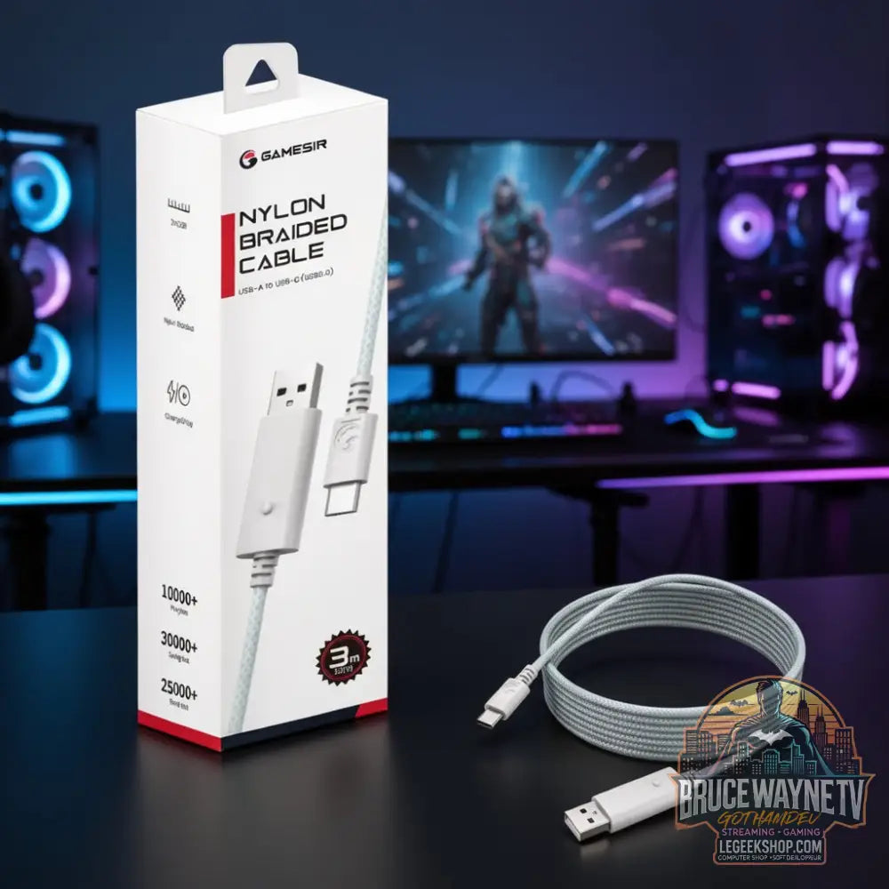 Câble tressé en nylon GameSir 3m — produit geek, vue 18, LeGeekShop