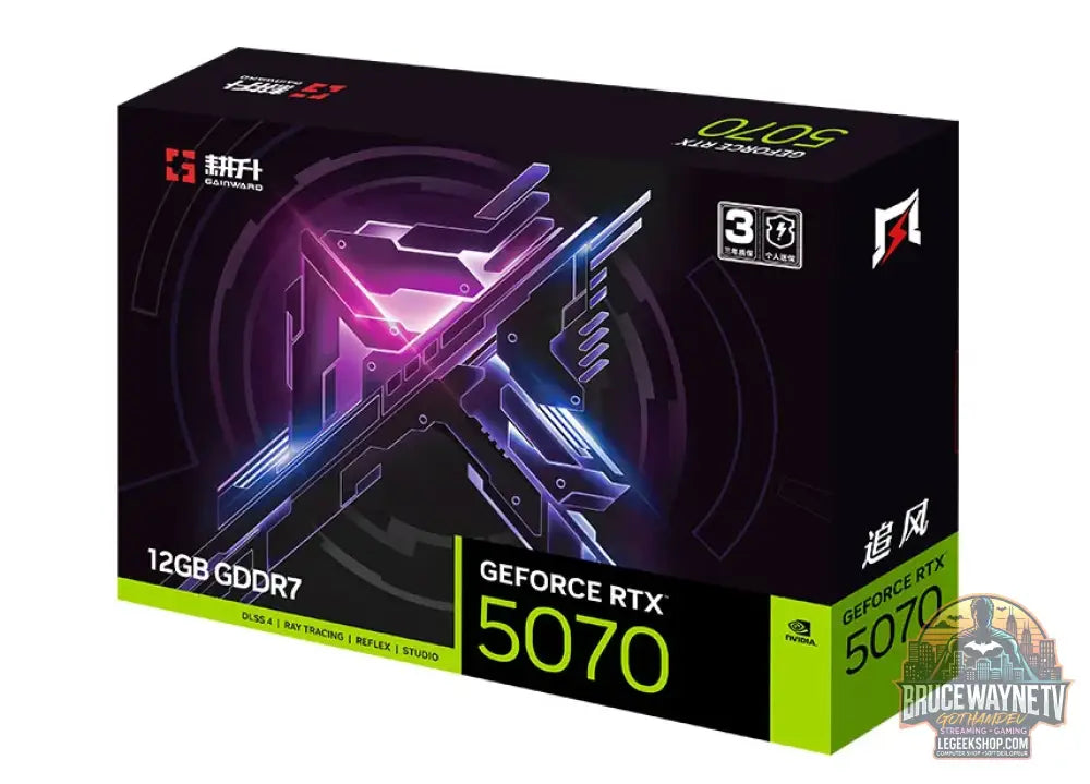 Carte Graphique GAINWARD RTX 5070 12GB GDDR7 PCIe Gen5 DLSS4 Ray Tracing Gaming - 12GB / GeForce RTX 5070 - Carte