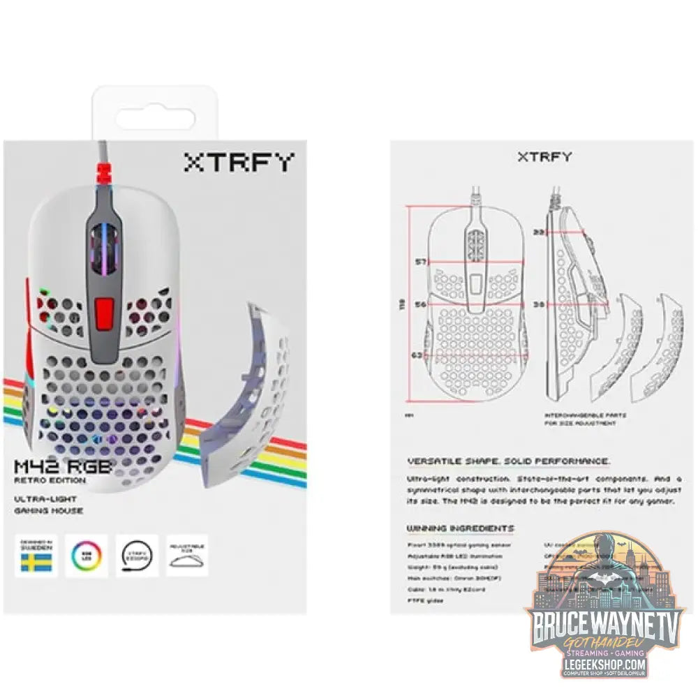 CHERRY Xtrfy M42 RGB, souris gaming - vue 6