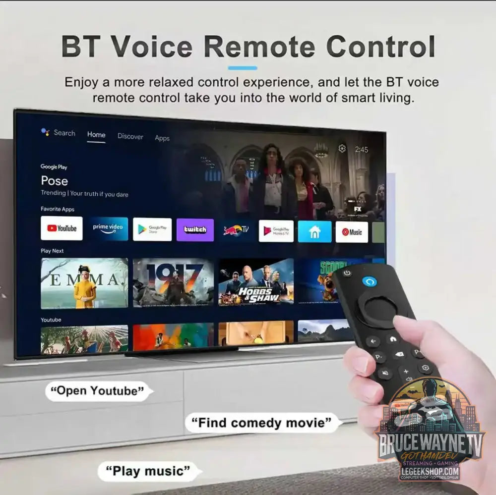 Clé TV Mortal Q8, Android 14 WiFi 6 4K/8K Chromecast - Clé TV / TV Stick