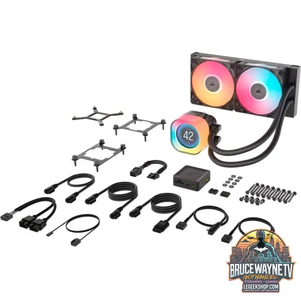 Corsair iCUE LINK TITAN 240 RX LCD RGB, Wasserkühlung schwarz - Corsair - vue 18