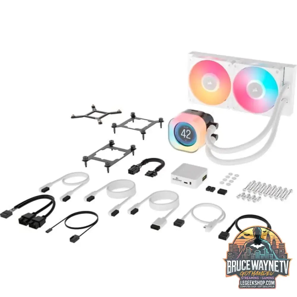 Corsair iCUE LINK TITAN 360 RX LCD RGB, Wasserkühlung weiß - Corsair - vue 14