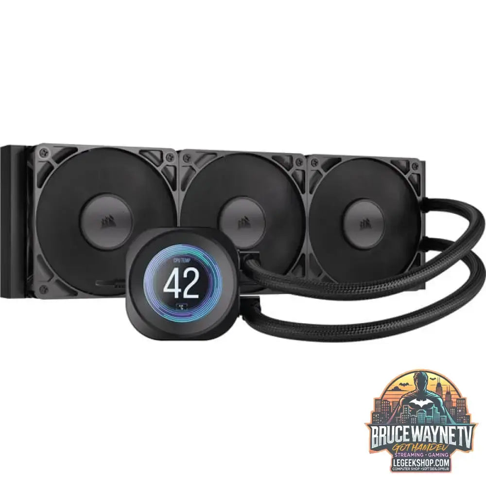 Corsair NAUTILUS 360 RS LCD, Wasserkühlung schwarz - Corsair - vue 2
