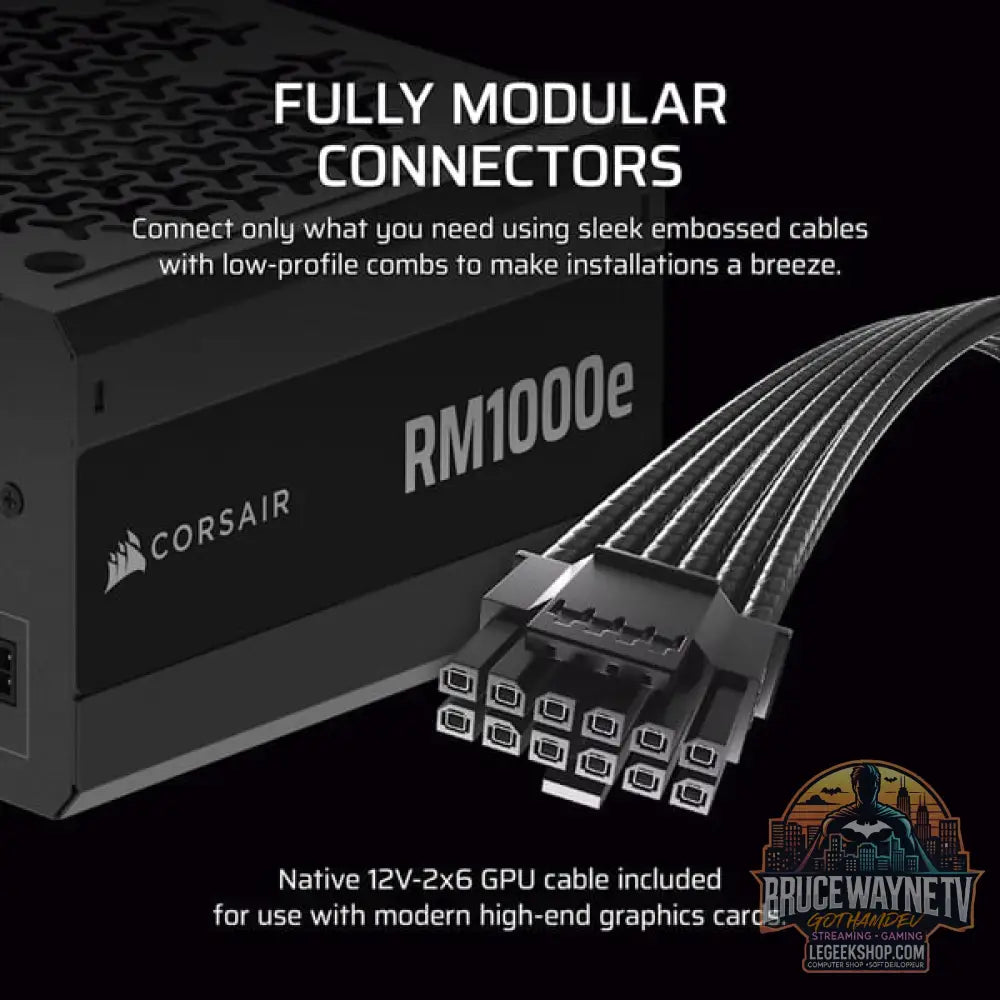 Corsair RM1000e, alimentation PC - Corsair - vue 6