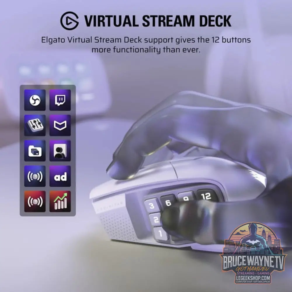 Corsair SCIMITAR Elite Wireless SE, souris gaming - vue 5