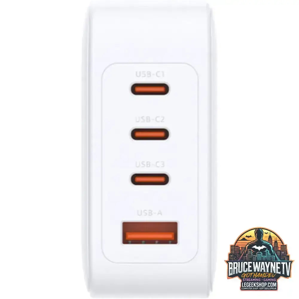 D-Link 140W GaN Ladegerät DCF-141/E, PD 3.1, QC 4.0 weiß, 1x USB-A, 3x USB-C - D-Link - vue 2