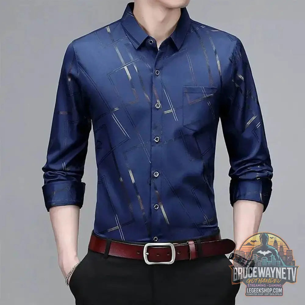 👔 Chemise Homme Imprimée – Élégante & Décontractée | Sans Repassage - Legeekshop