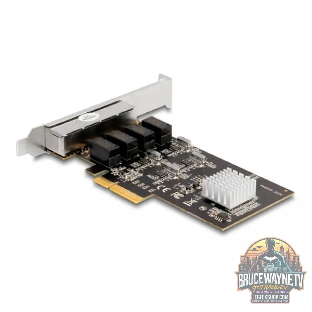 DeLOCK PCIe x4 auf 4 x RJ45 Gbit, adaptateur réseau - DeLOCK - vue 2