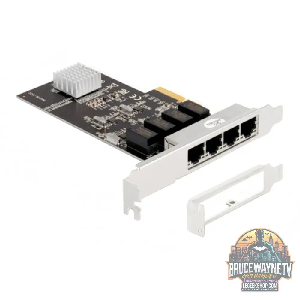 DeLOCK PCIe x4 auf 4 x RJ45 Gbit, adaptateur réseau - DeLOCK